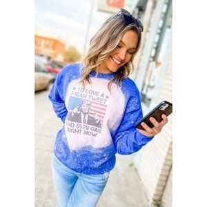 NWT Tweets + Gas Trump Graphic Election Sweatshirt